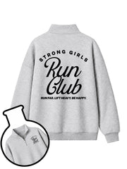 Strong Girls Run Club Half-Zip Fleece Pullover