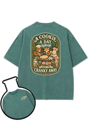 A Cookie A Day Keep Cranky Away Washed T-Shirt